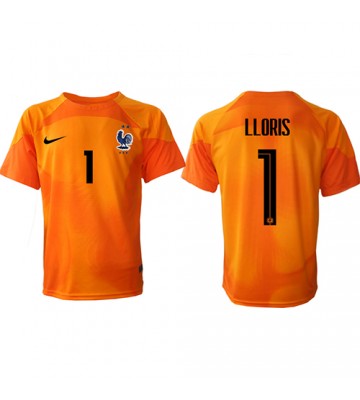 Frankrike Hugo Lloris #1 Målvakt Hemmatröja VM 2022 Kortärmad